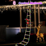 Exhibición Navideña Santa Escalador LED – Decoración Exterior con Luces Multicolor USB