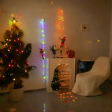 Exhibición Navideña Santa Escalador LED – Decoración Exterior con Luces Multicolor USB