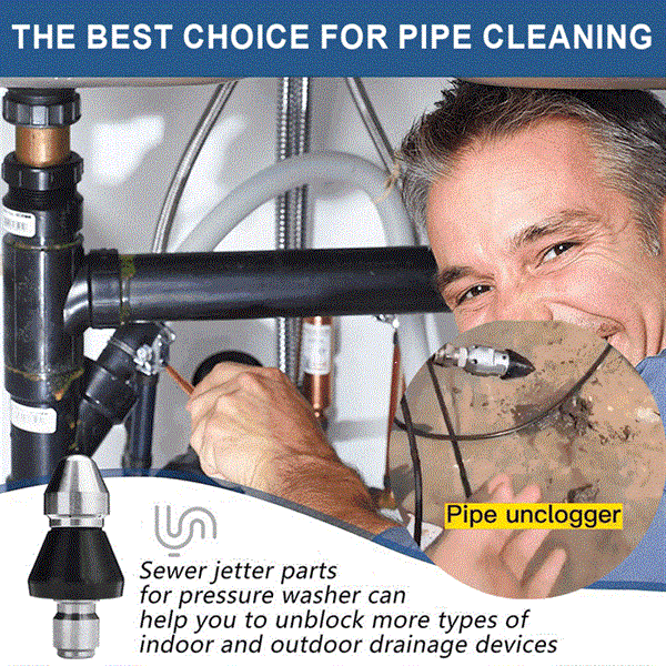 Kit de limpieza de alcantarillado | Boquilla de alta presión-Sewer Cleaning Tool-VyFlair