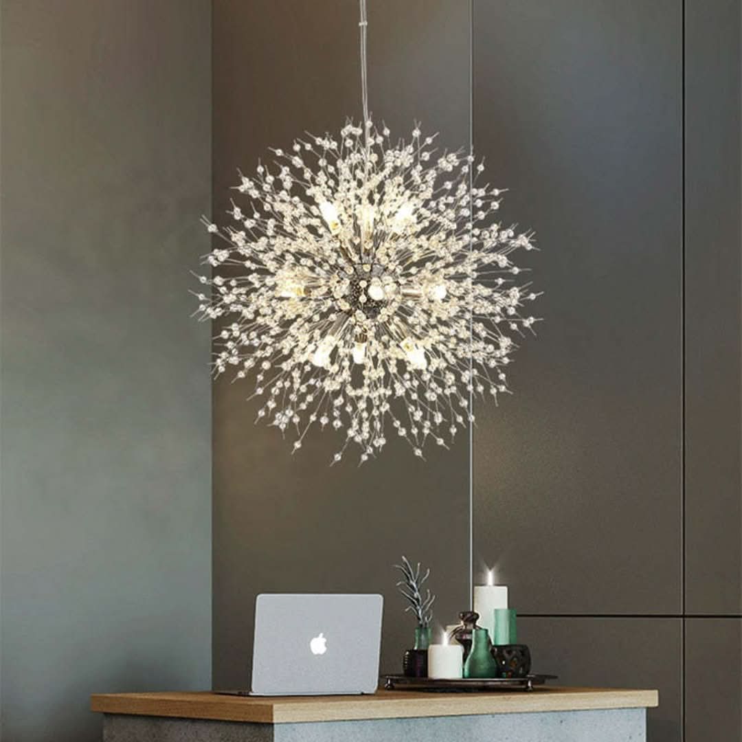Luces colgantes de Lili Diseño LED White Gold Metal Sala de estar de comedor-Ceiling lamps-VyFlair