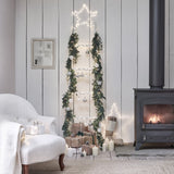 Guirnalda Iluminada LED de Navidad – 2 m con Follaje Realista y Temporizador