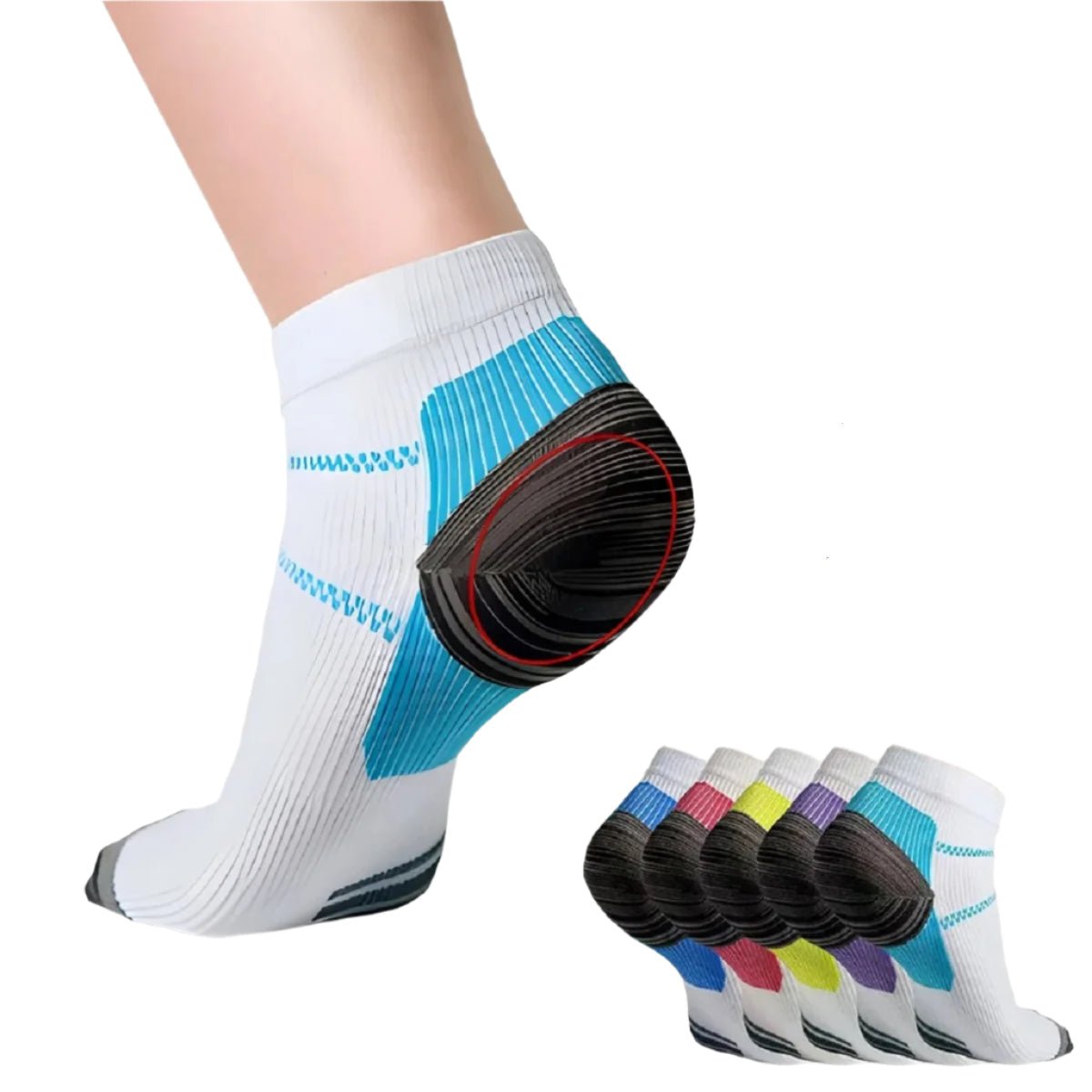 Calcetines de Compresión - Soporte para Fascitis Plantar - Tobillo y Talón