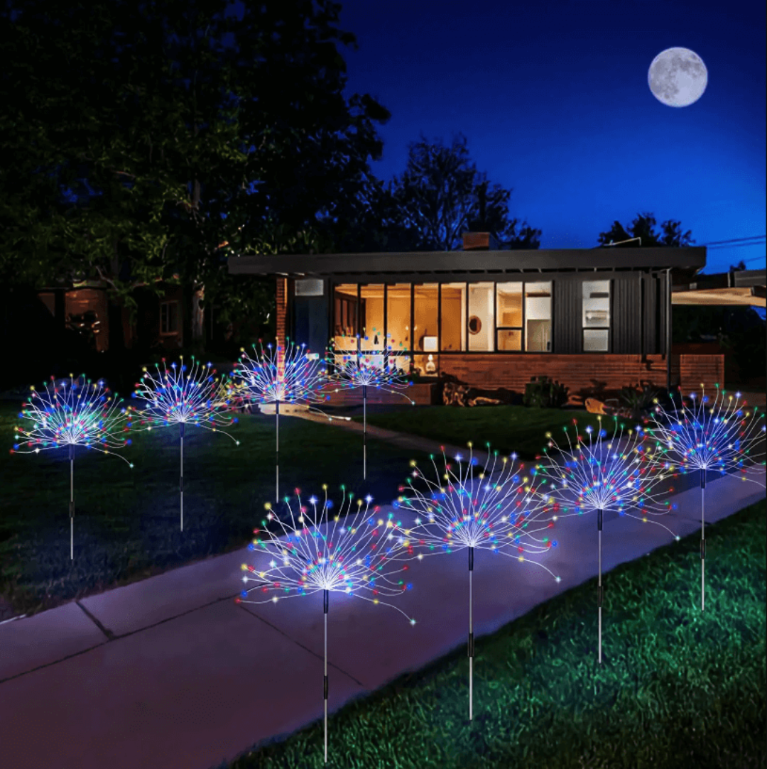 Luces de jardín de fuegos artificiales LED solar-solar garden light-VyFlair