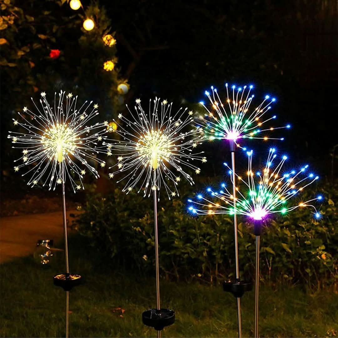Luces de jardín de fuegos artificiales LED solar-solar garden light-VyFlair