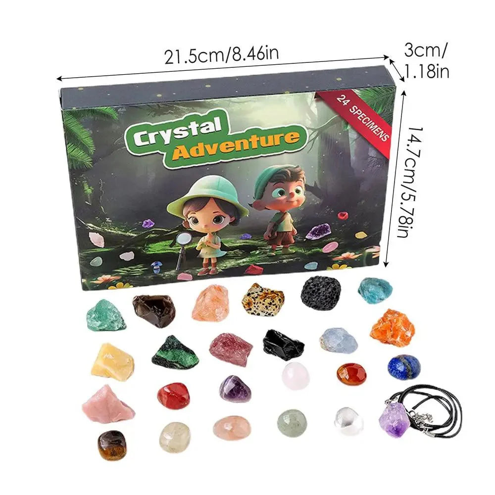 Calendario de Adviento de Gemas 2025 | 24 Cristales Naturales Únicos para Descubrir