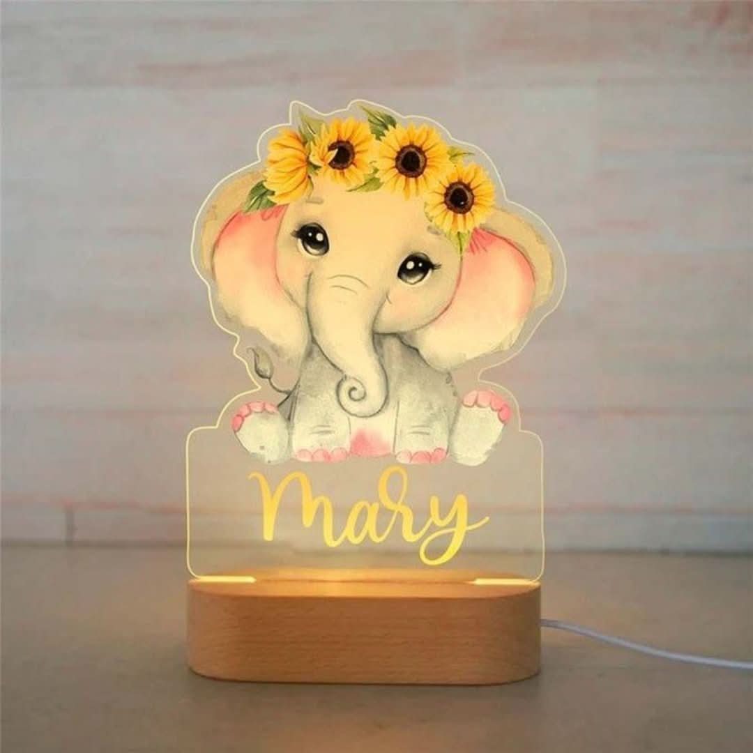 Luz nocturna colorida personalizada | Animales-Lamps-VyFlair