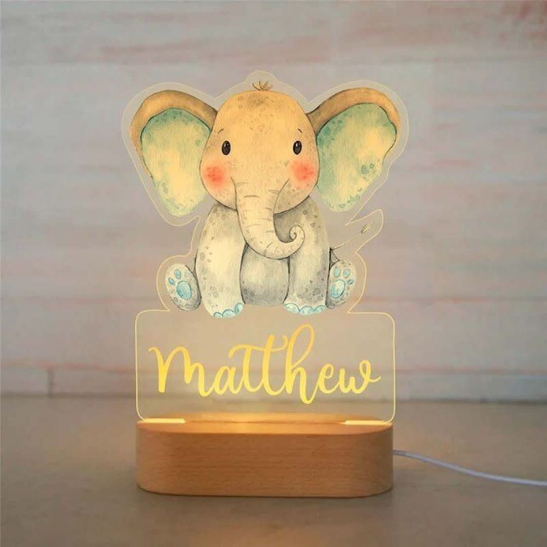 Luz nocturna colorida personalizada | Animales-Lamps-VyFlair