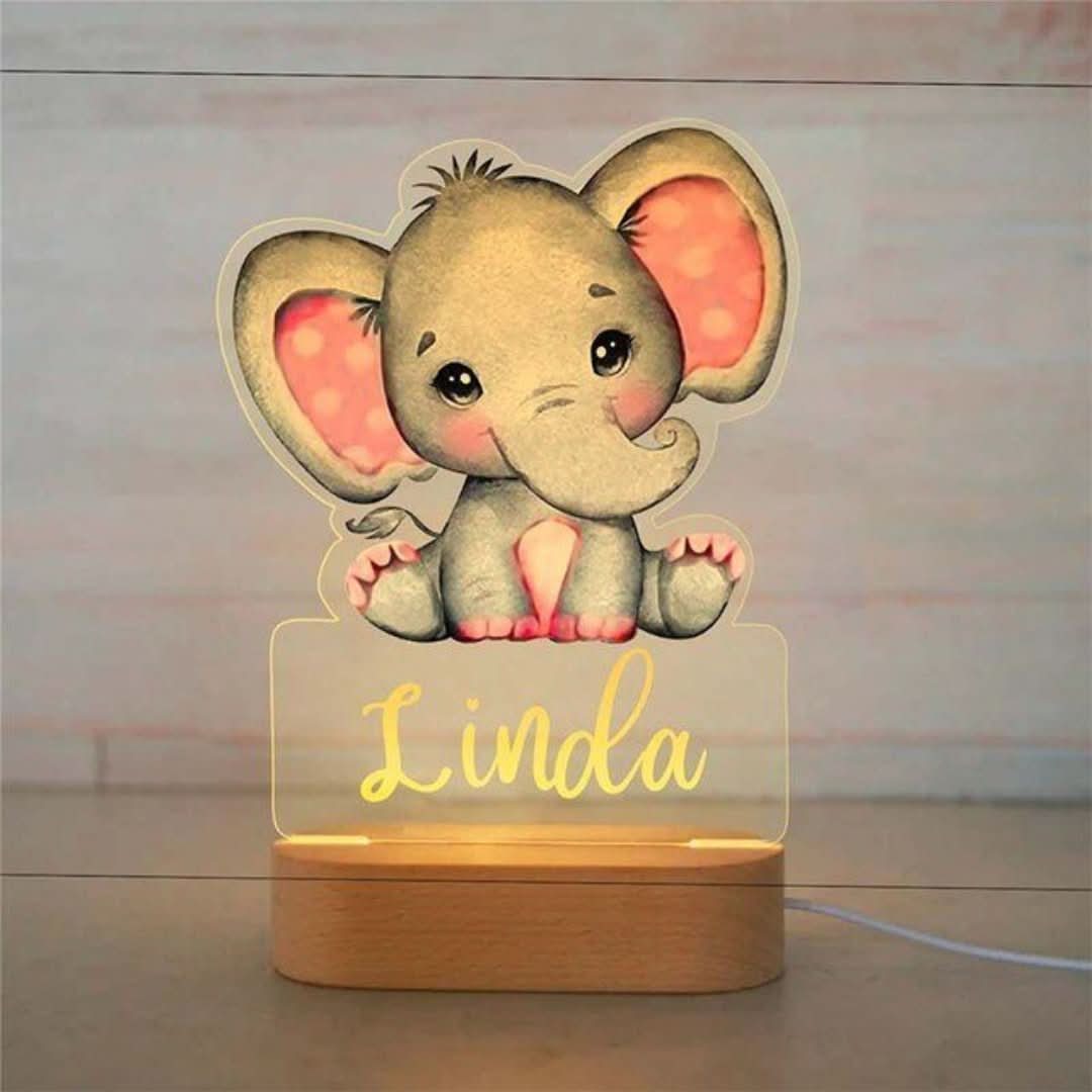 Luz nocturna colorida personalizada | Animales-Lamps-VyFlair