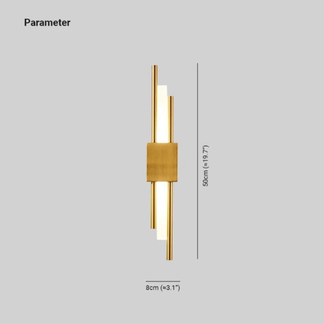 Luminart - Lámpara de pared LED negra/dorada con elegante para el dormitorio-Wall light-VyFlair