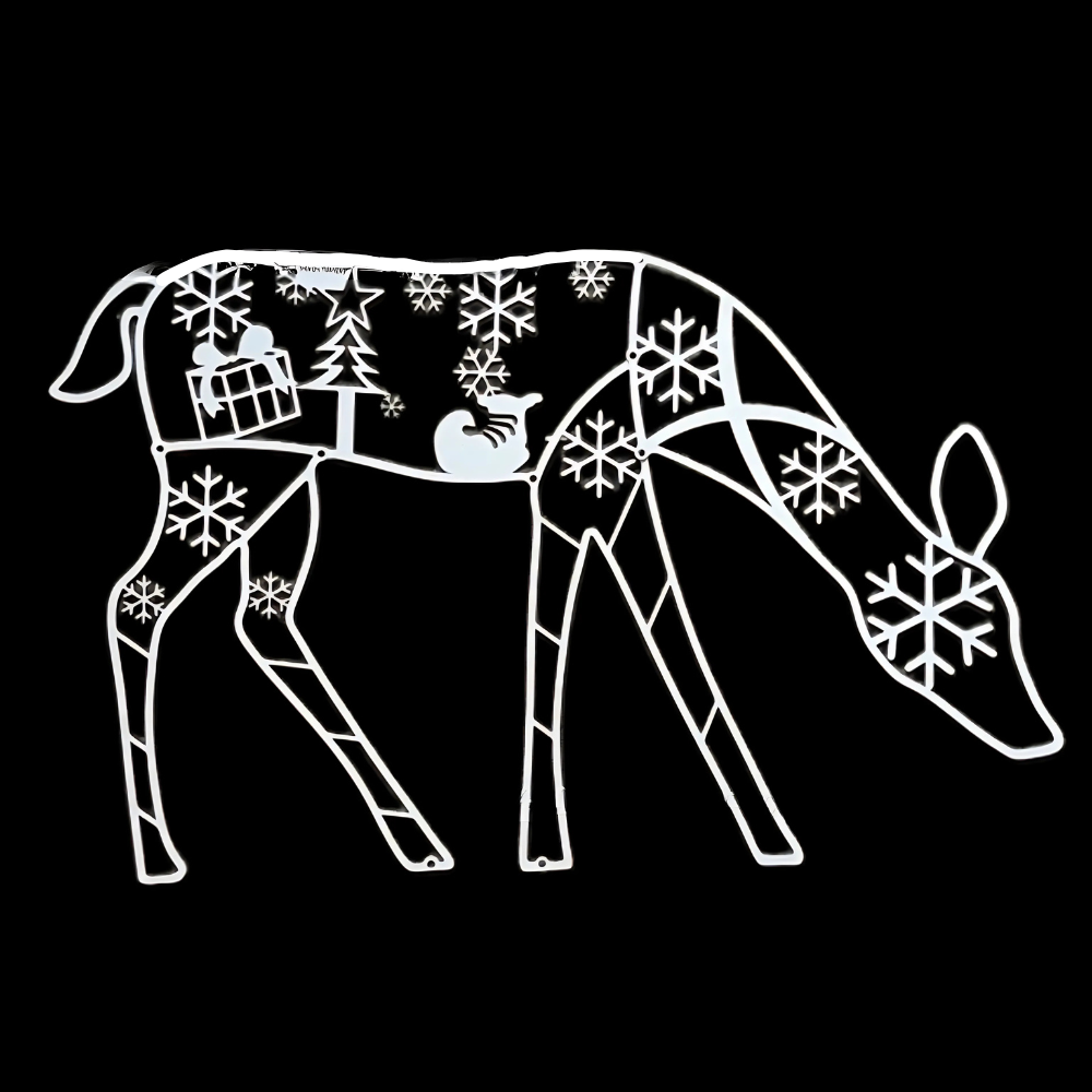 Decoración Navideña Renos y Trineo LED – Exhibición Festiva Iluminada Exterior