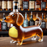 Decantador de Whisky de Vidrio Diseño Perro Elegante - VyFlair