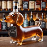 Decantador de Whisky de Vidrio Diseño Perro Elegante - VyFlair
