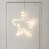 Luz de Ventana Estrella LED – Decoración Navideña con Brillo Blanco Cálido