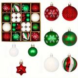 Bolas de Navidad de Plástico Irrompibles – Conjunto de Adornos Elegantes para Árbol