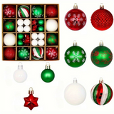 Bolas de Navidad de Plástico Irrompibles – Conjunto de Adornos Elegantes para Árbol