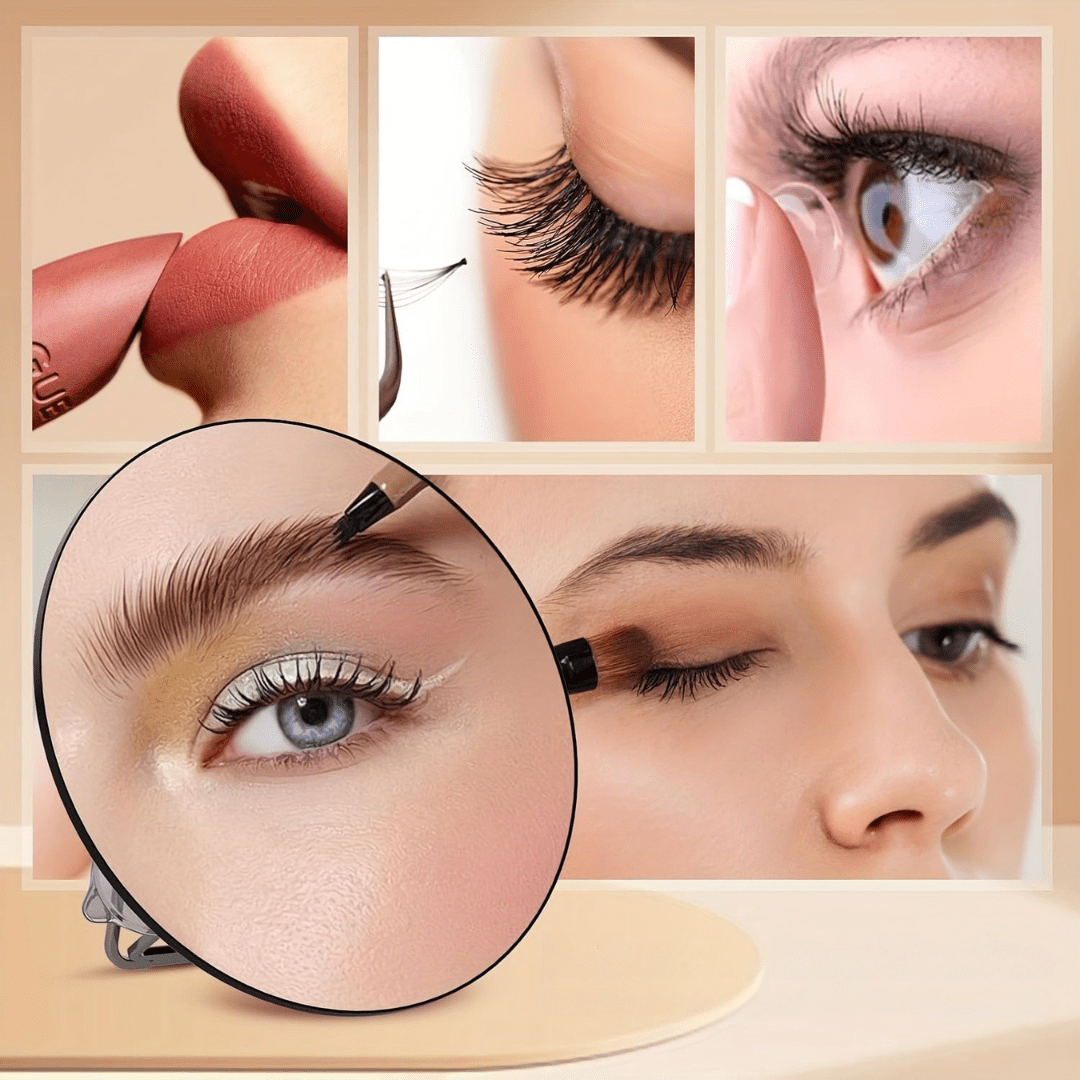 Espejo de Maquillaje con Aumento 30x y Soporte Ajustable - VyFlair