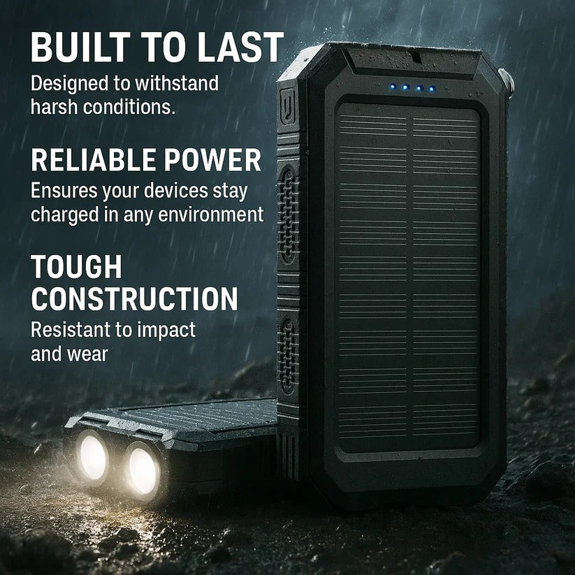 Batería Solar 500000mAh - Impermeable y Potente