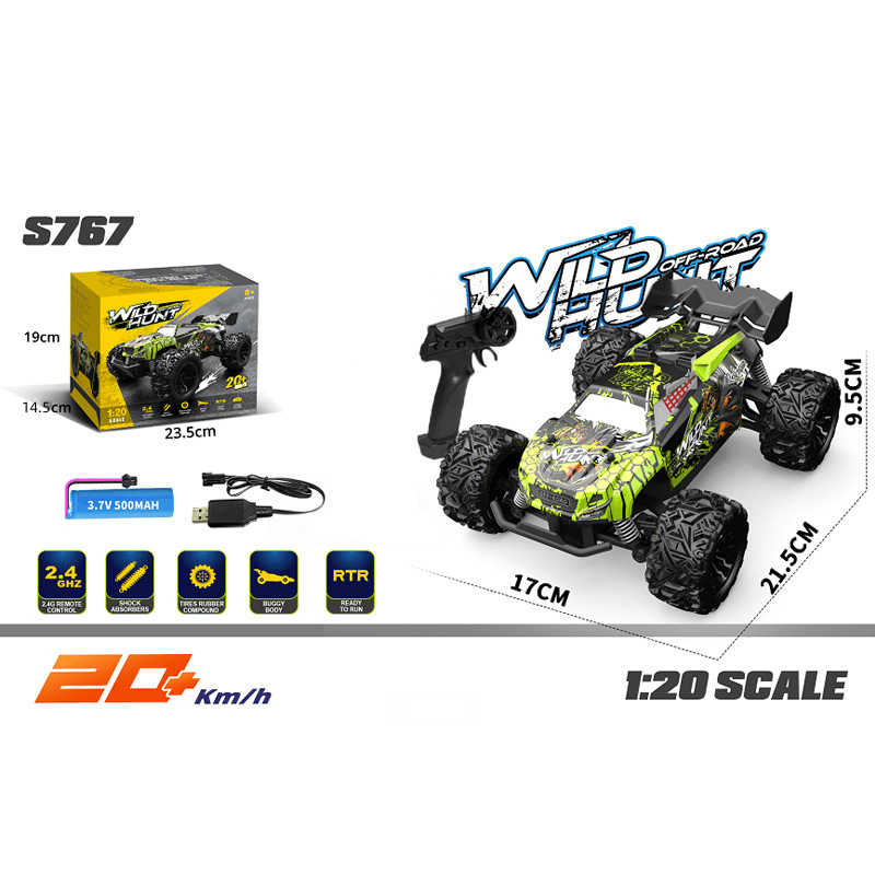 Camión Monstruo RC Todo Terreno Alta Velocidad 1:20 - VyFlair