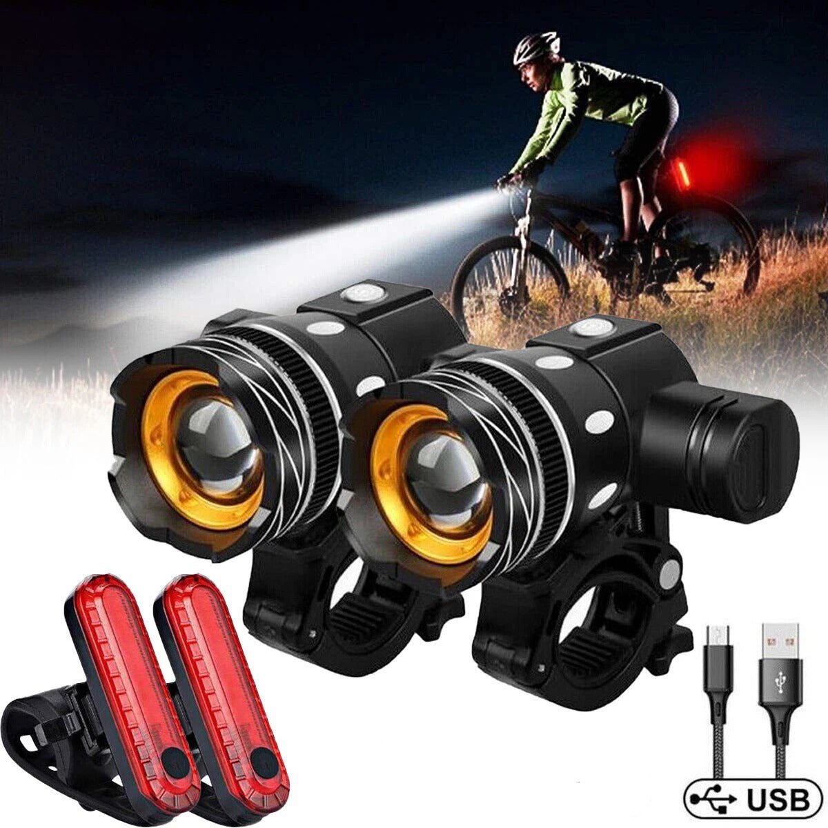 Luz Frontal de Bicicleta Súper Brillante 15000 Lúmenes - VyFlair