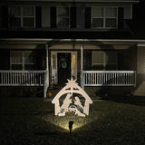 Escena de Natividad para Exteriores – Silueta Navideña Resistente a la Intemperie