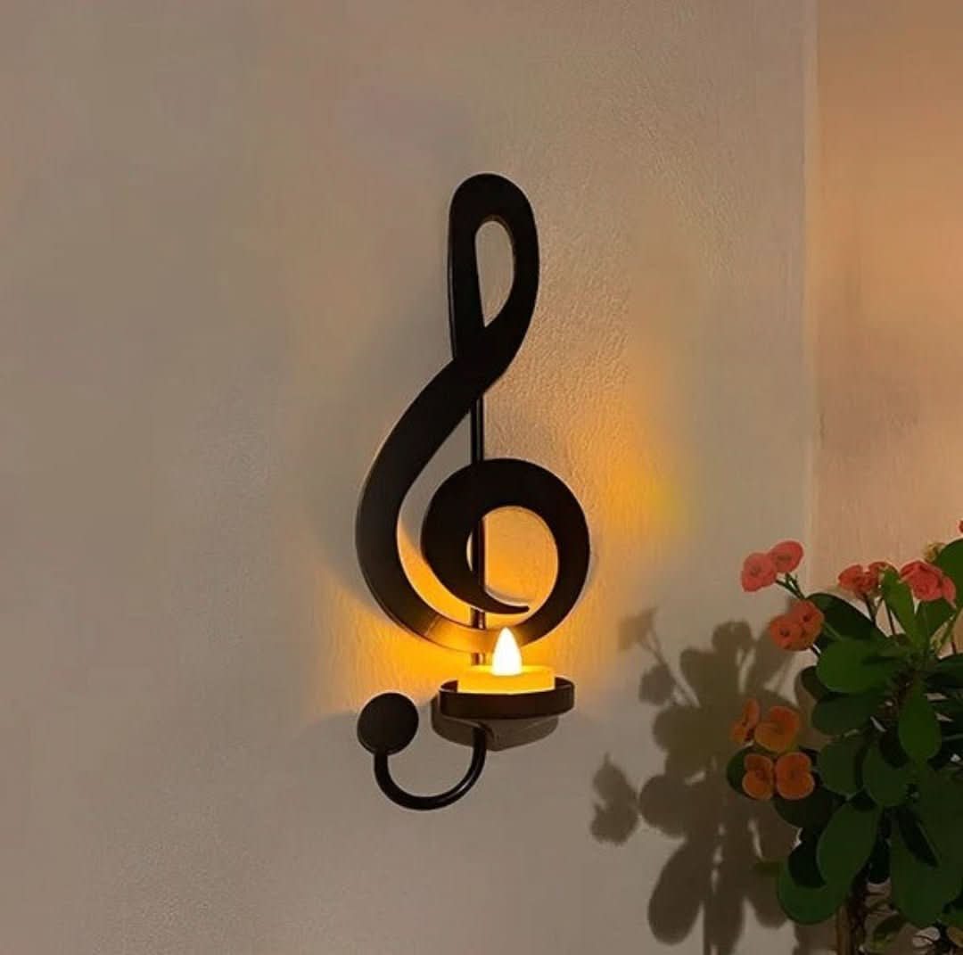 Candelabro con notas musicales-decor-VyFlair