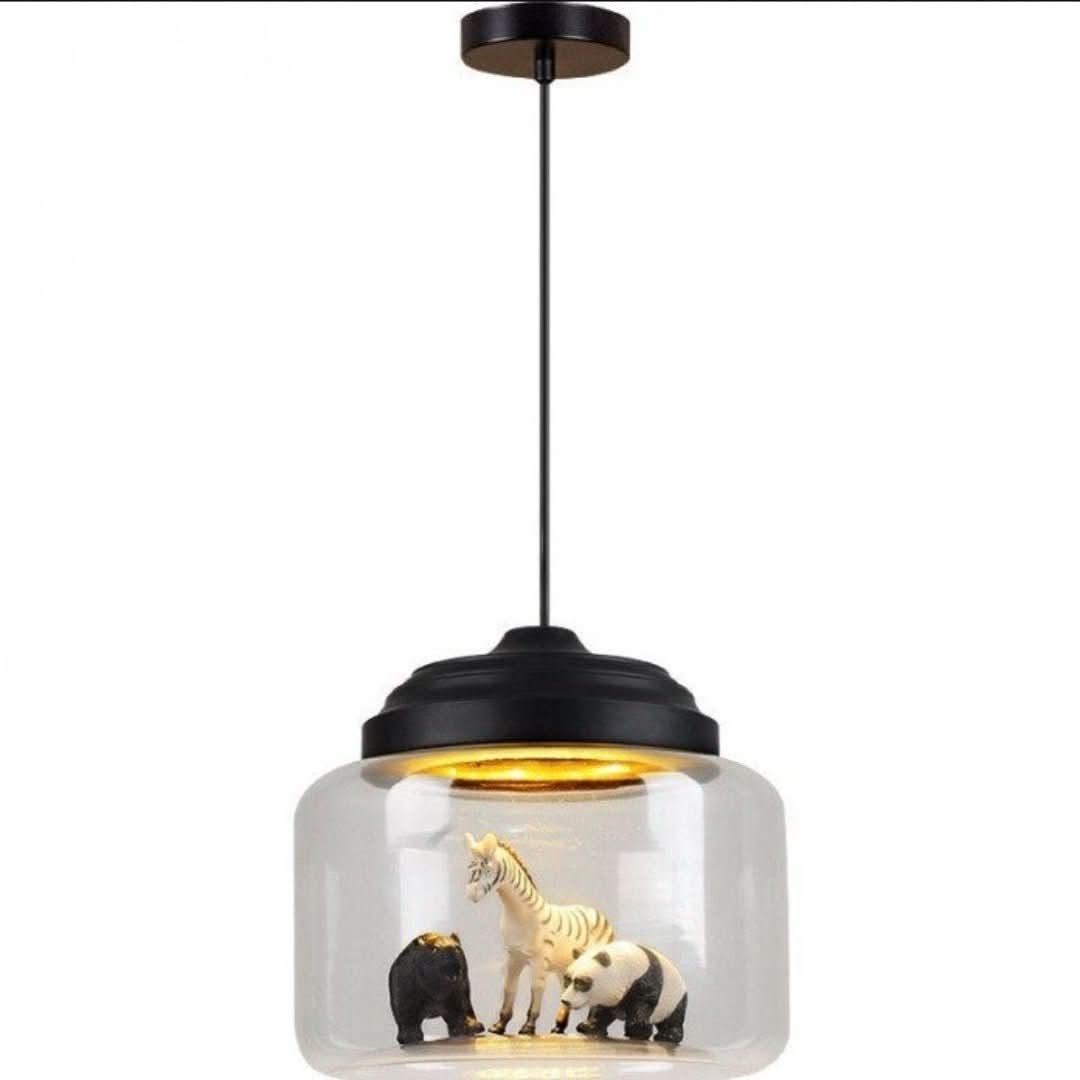 Little Zoo | Lámpara colgante con sombra de vidrio-Lamps-VyFlair