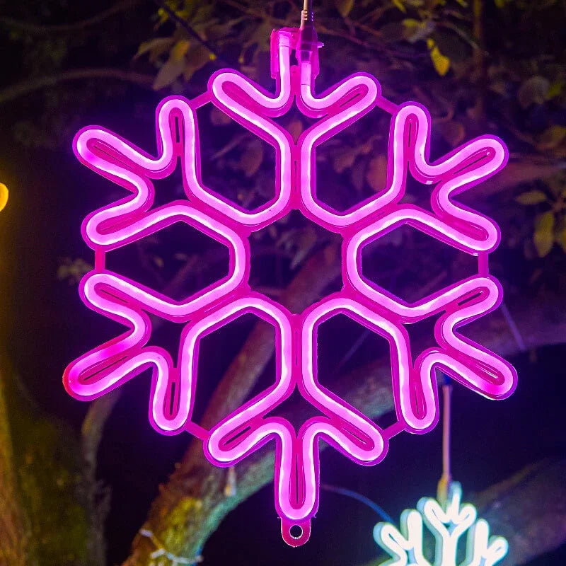 Luces LED Copos de Nieve Impermeables – Decoración Navideña Exterior Brillante y Eficiente