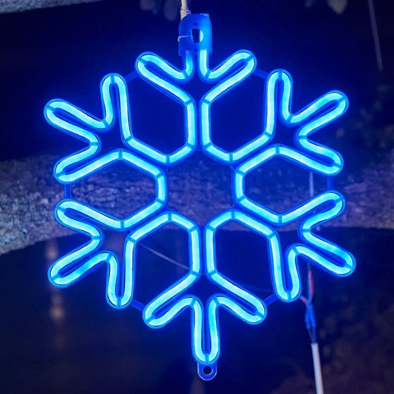Luces LED Copos de Nieve Impermeables – Decoración Navideña Exterior Brillante y Eficiente