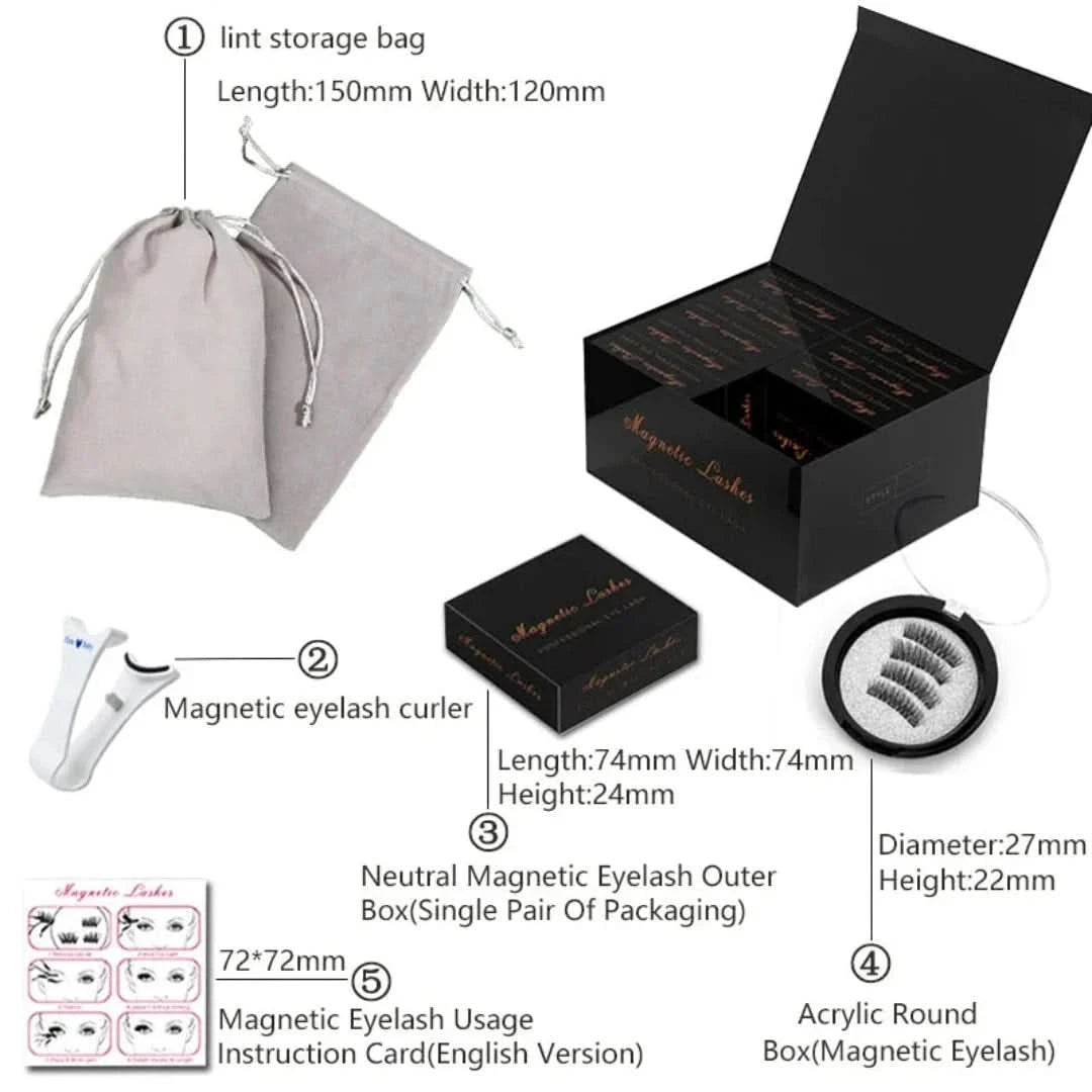 MagneticLuxe | Juego de pestañas magnéticas 3D-eyelash set-VyFlair
