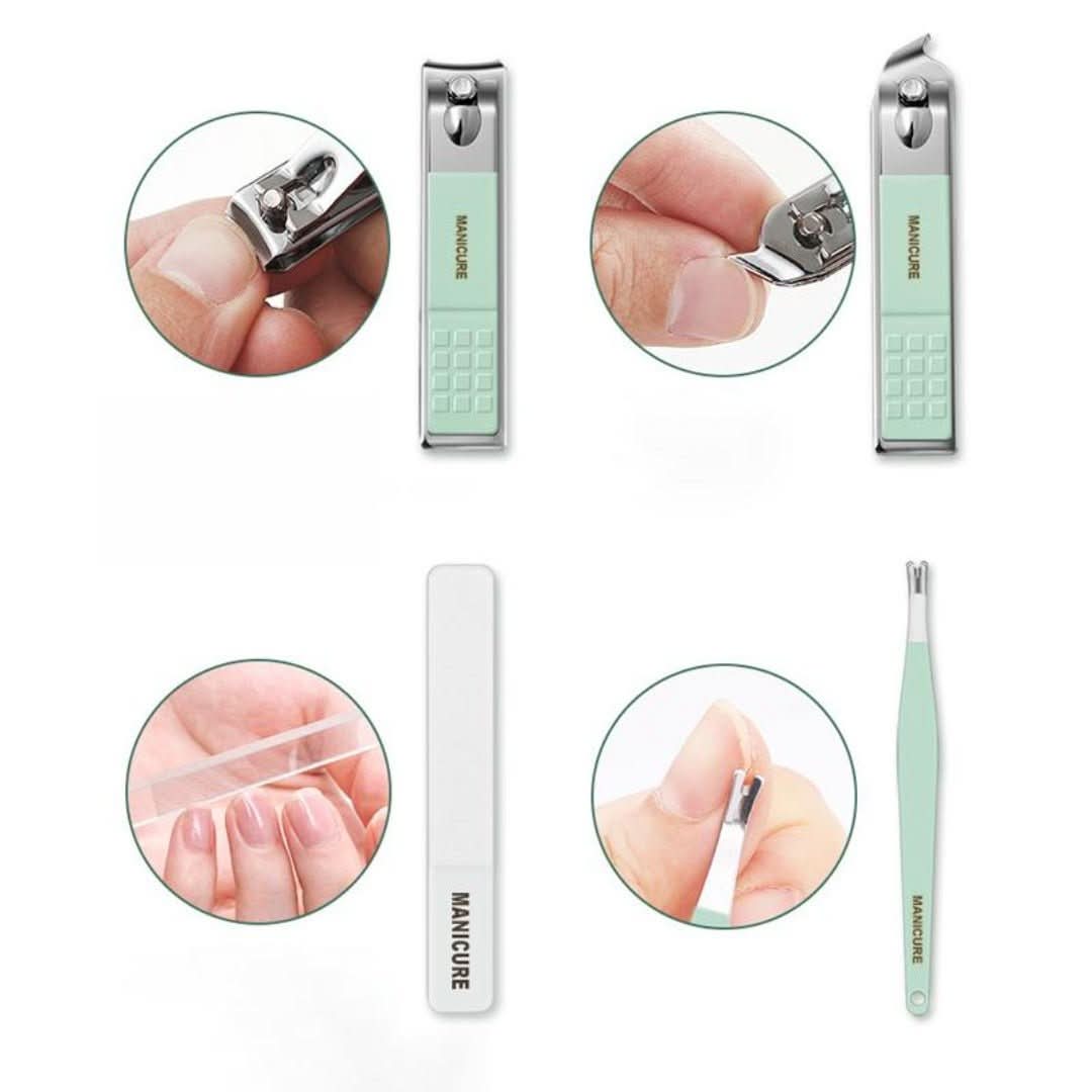 Conjuntos de cortadoras de uñas | Portátil (16 piezas)-Nail clipper set-VyFlair