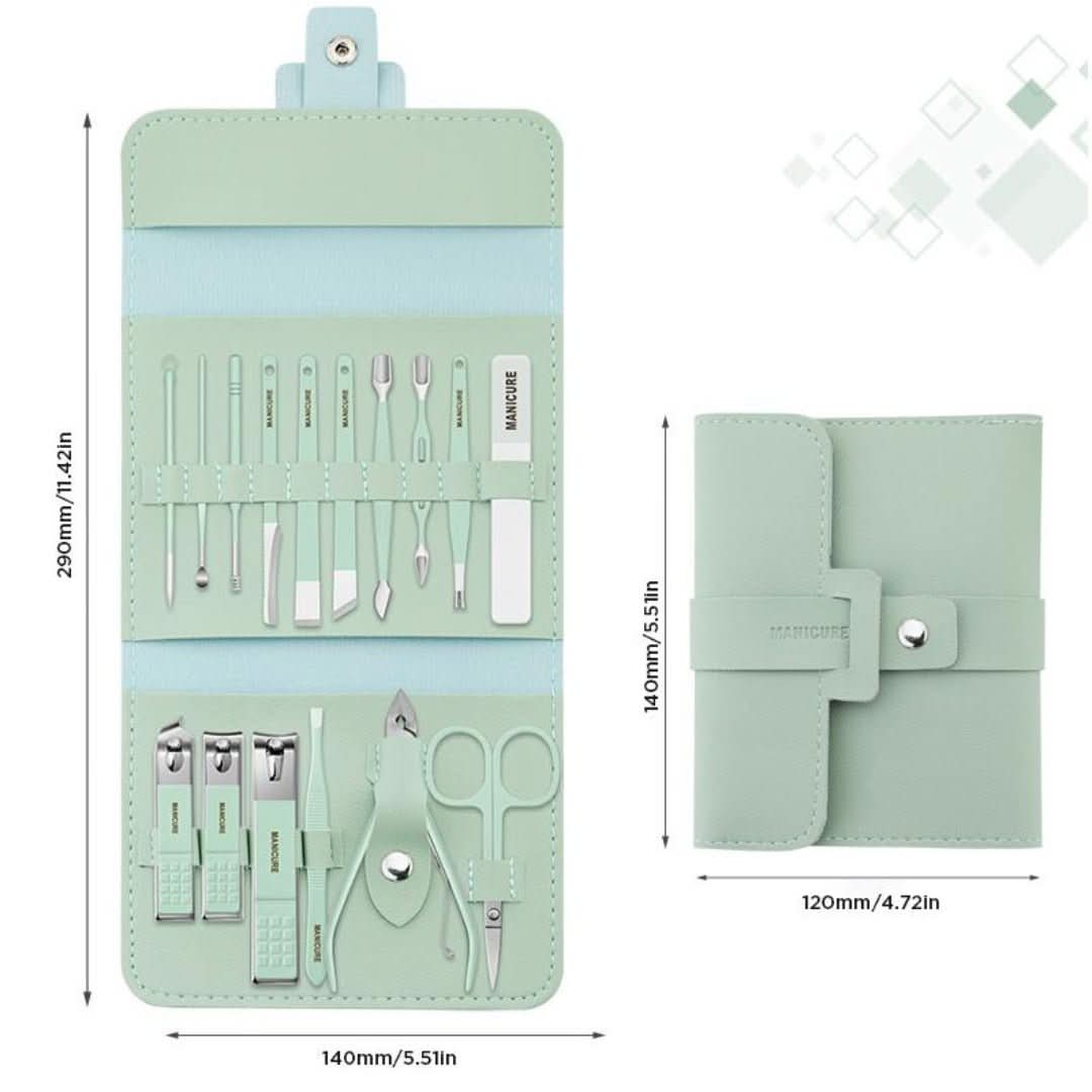 Conjuntos de cortadoras de uñas | Portátil (16 piezas)-Nail clipper set-VyFlair