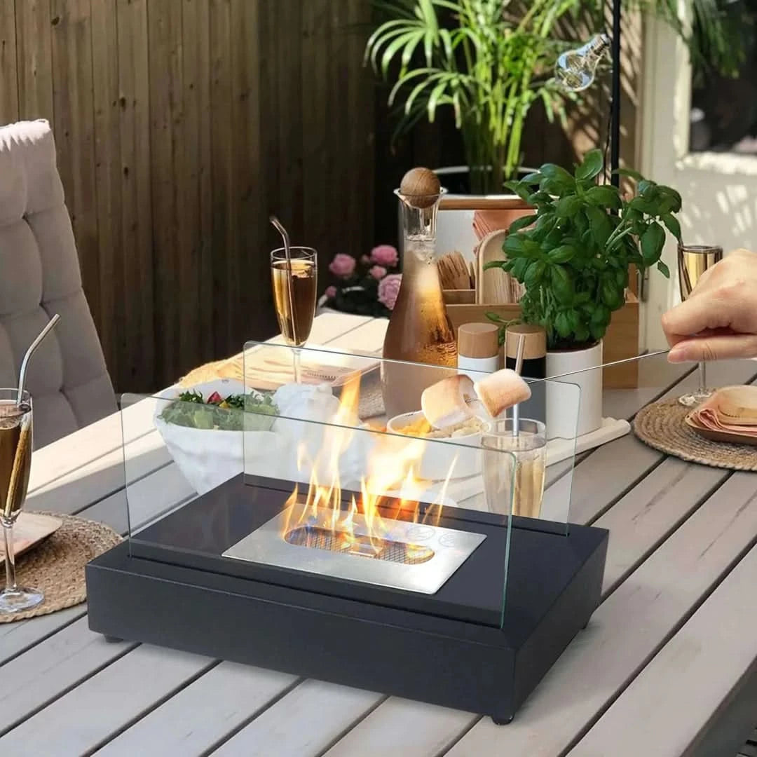 Infernolux: ¡disfruta de la calidez y el estilo con la chimenea portátil de Infernolux!-Portable Fireplace-VyFlair