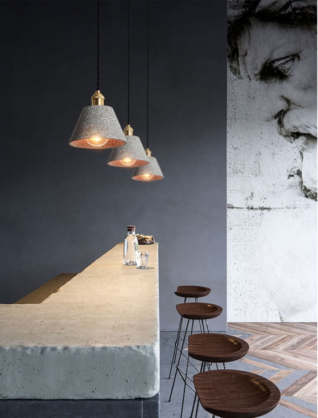 Lumina - Lámparas elegantes de Zément du-Ceiling lamps-VyFlair