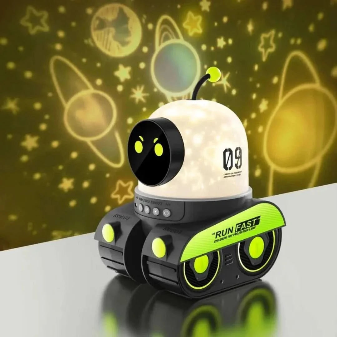 Noche estrellada del robot | Lámpara de proyección y altavoz-Lamps-VyFlair