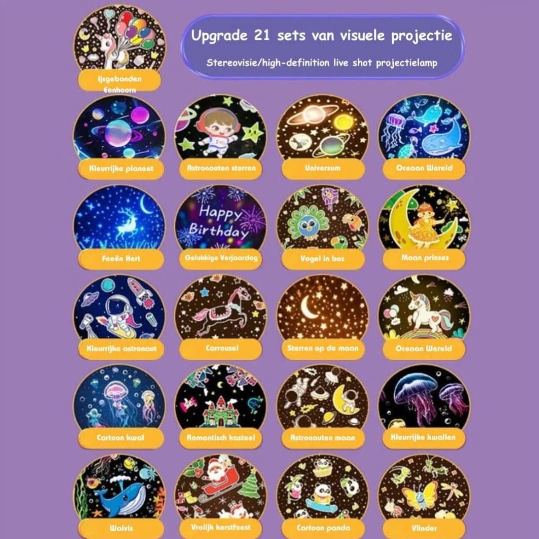 Noche estrellada del robot | Lámpara de proyección y altavoz-Lamps-VyFlair