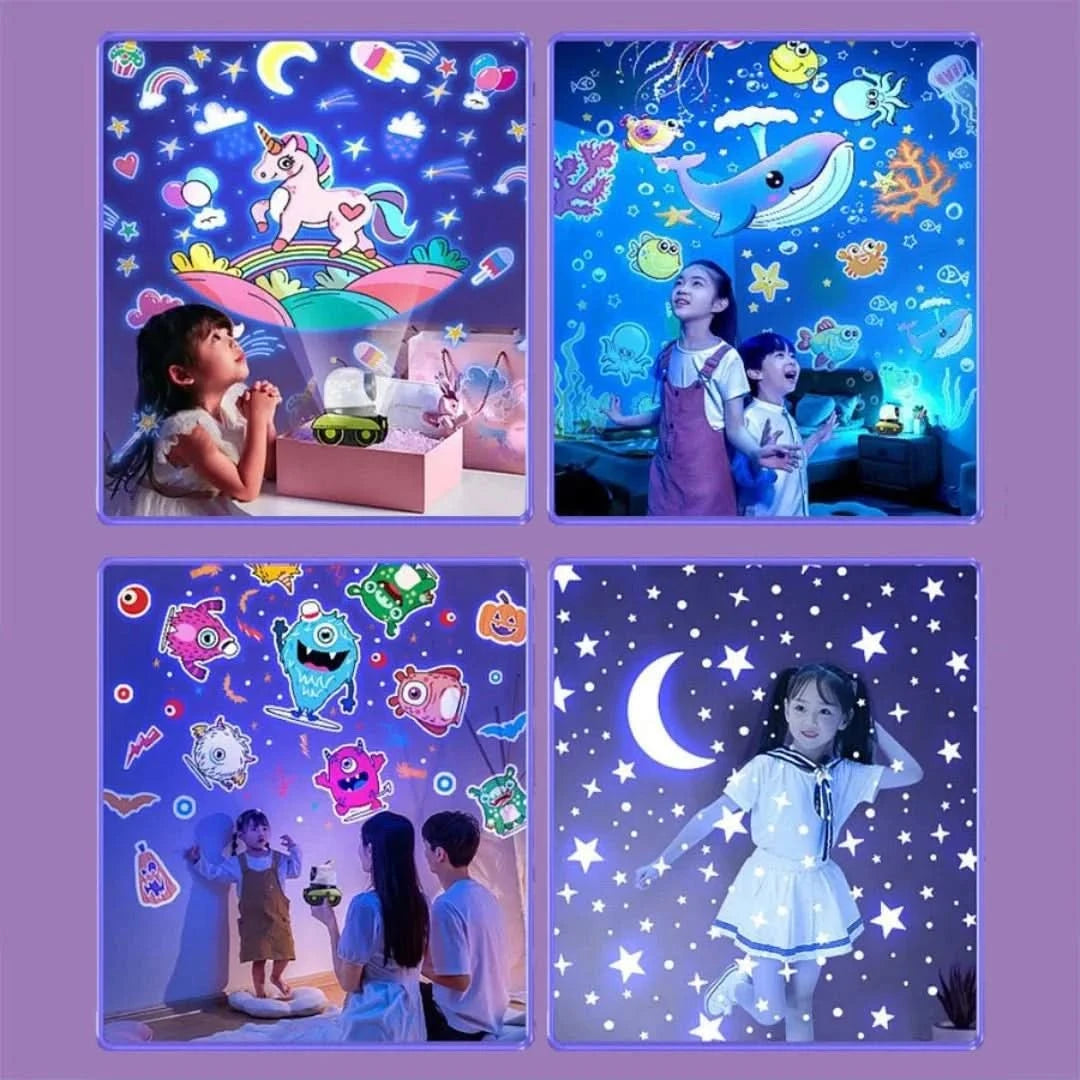 Noche estrellada del robot | Lámpara de proyección y altavoz-Lamps-VyFlair
