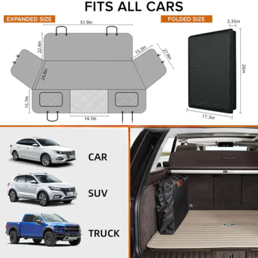 PetCruiser ™ | Extensor de asiento de automóvil con fondo duro-Car Seat Extender-VyFlair