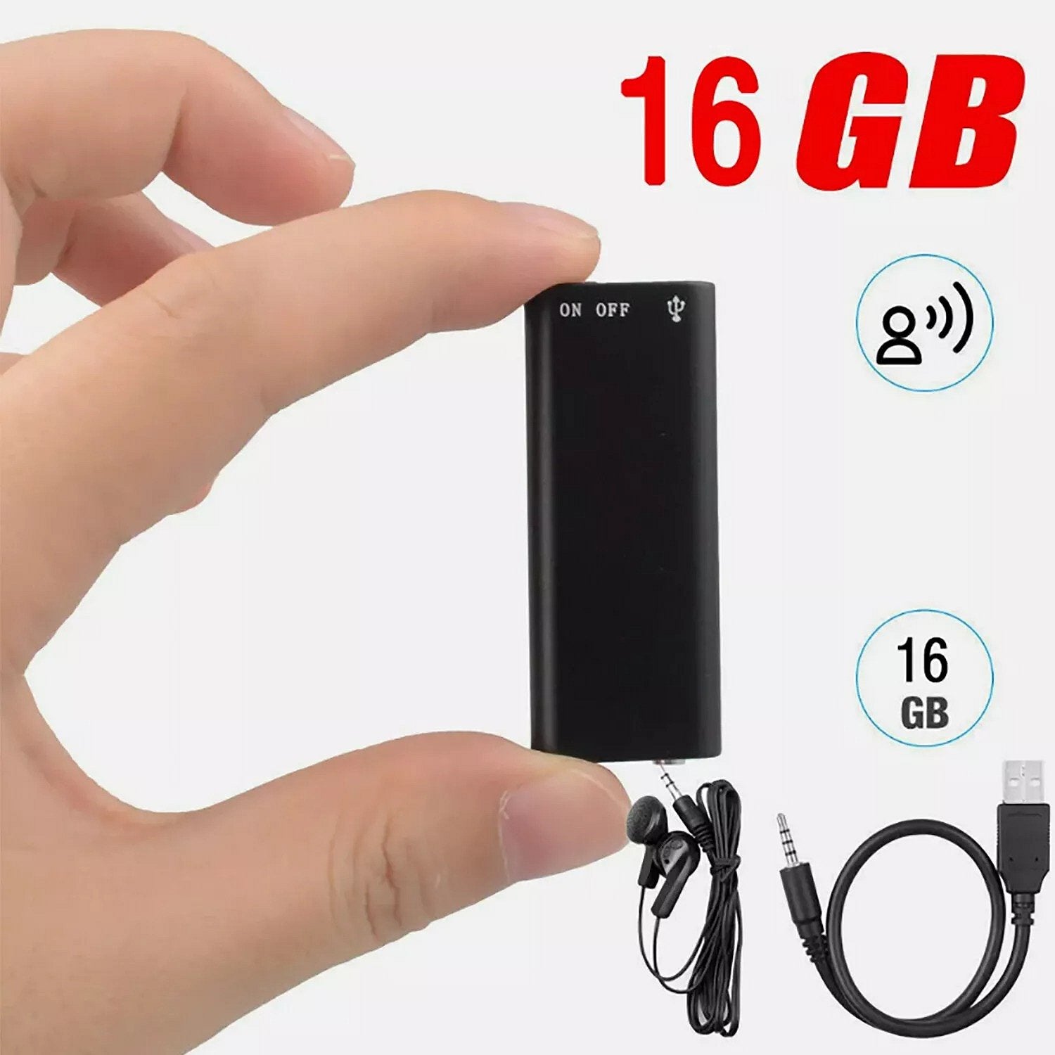 Grabador de Voz Oculto Compacto 16GB - VyFlair