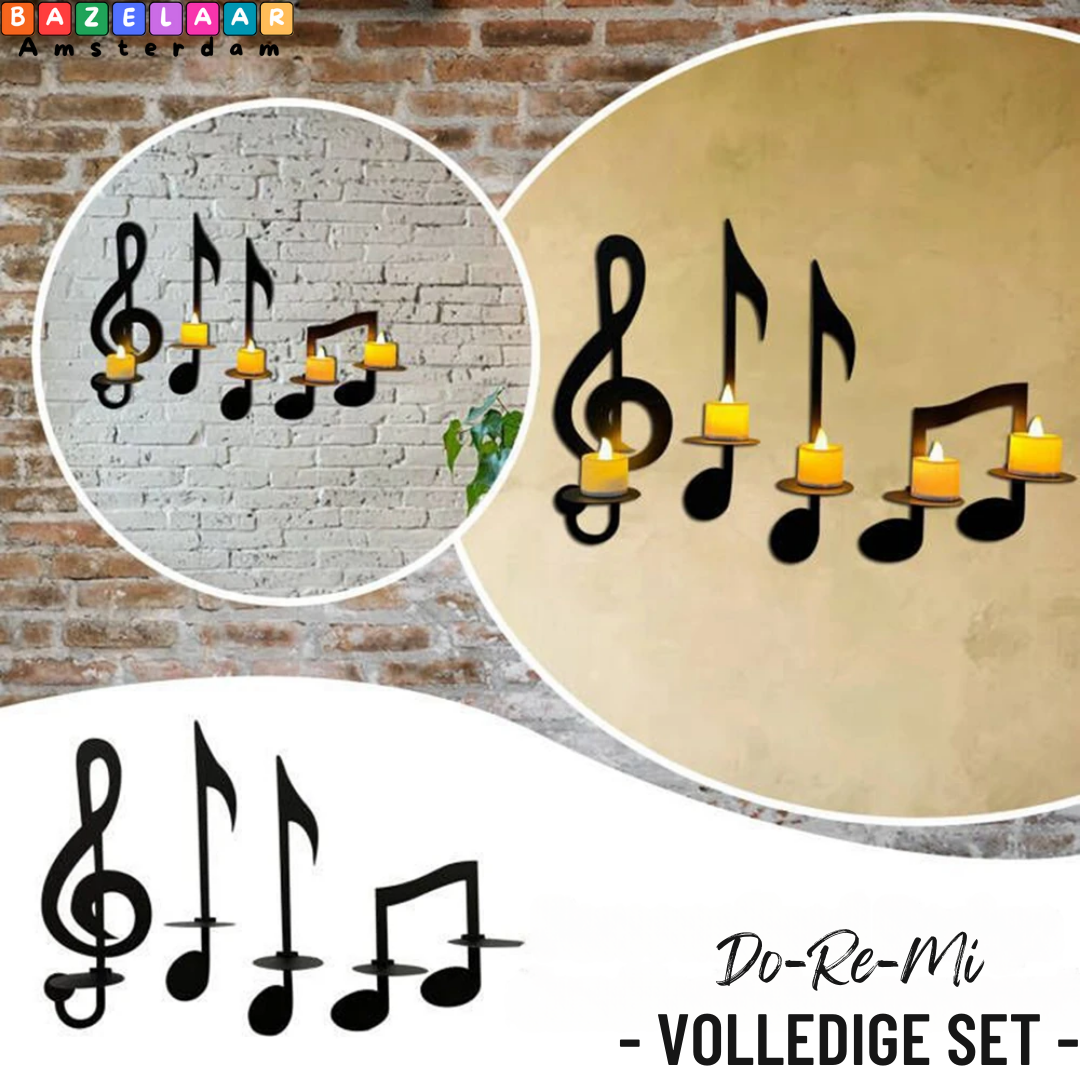 Candelabro con notas musicales-decor-VyFlair