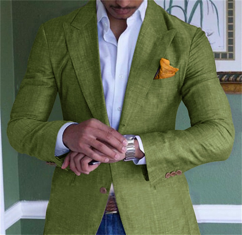 Chaqueta Blazer de Lino Cómoda para Hombre