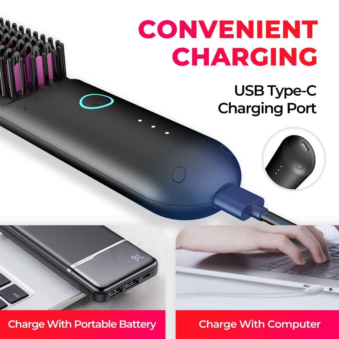 StylerBrush | Ardereta de cabello multifuncional inalámbrica-Hair Straighteners-VyFlair