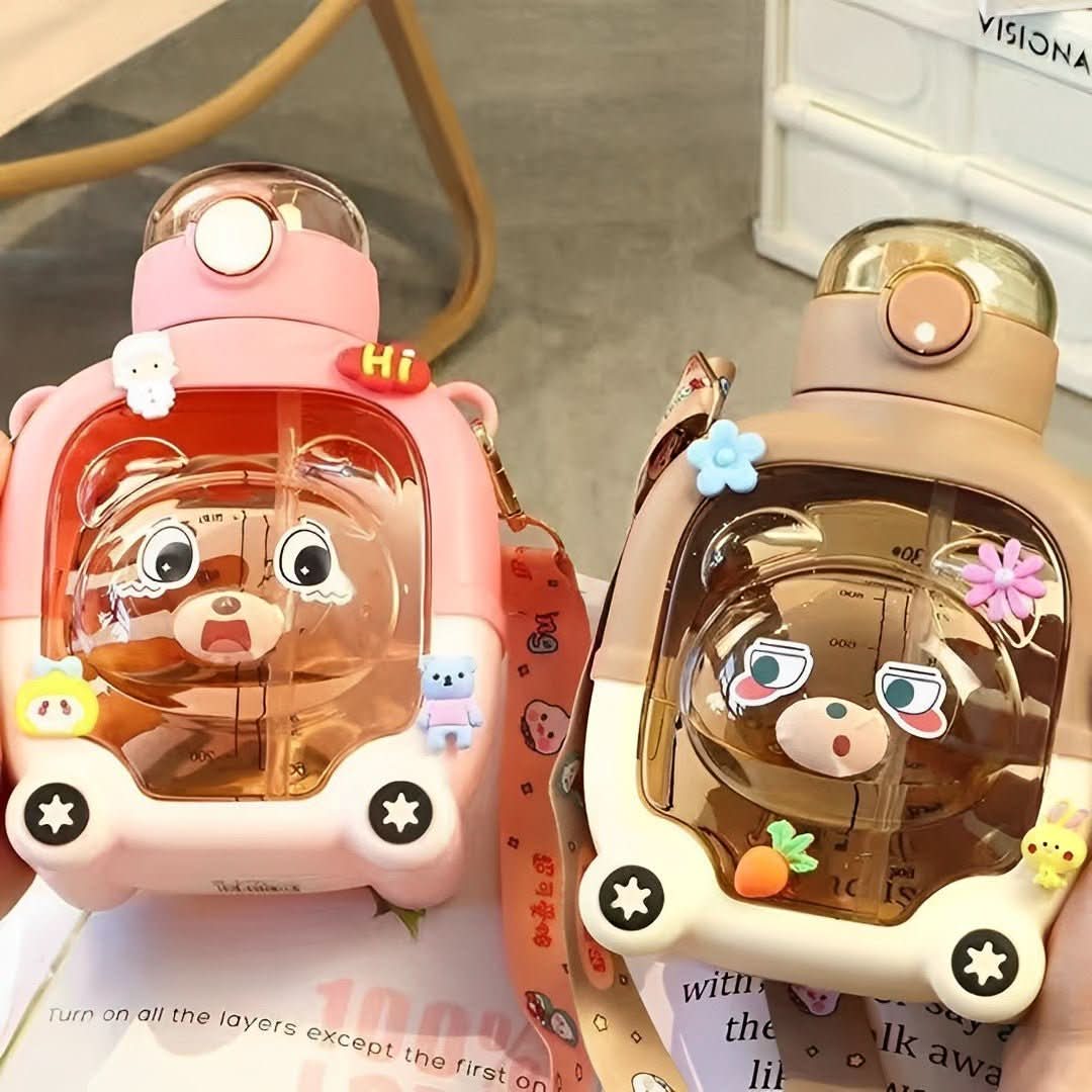 Botella de agua de peluche-Kids Water Bottles-VyFlair
