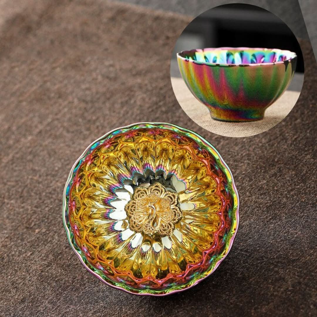 Encantadora copa de pavo real - Disfruta de colores finales-Coffee & Tea Cups-VyFlair