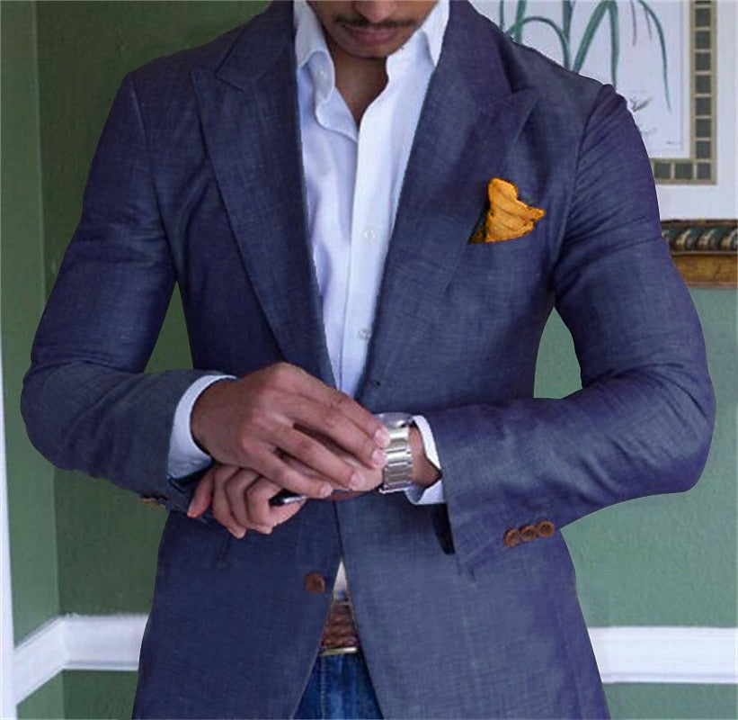 Chaqueta Blazer de Lino Cómoda para Hombre