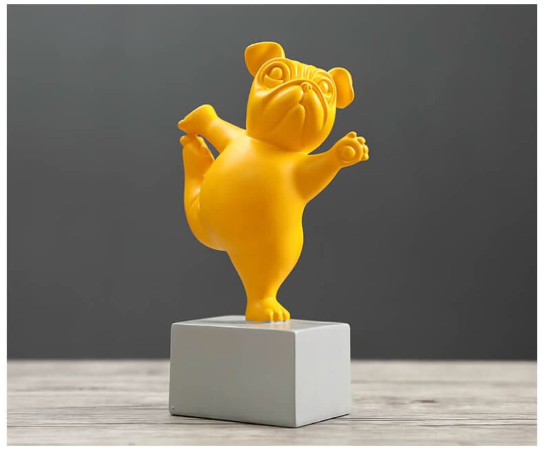 Bulldog de yoga-decor-VyFlair