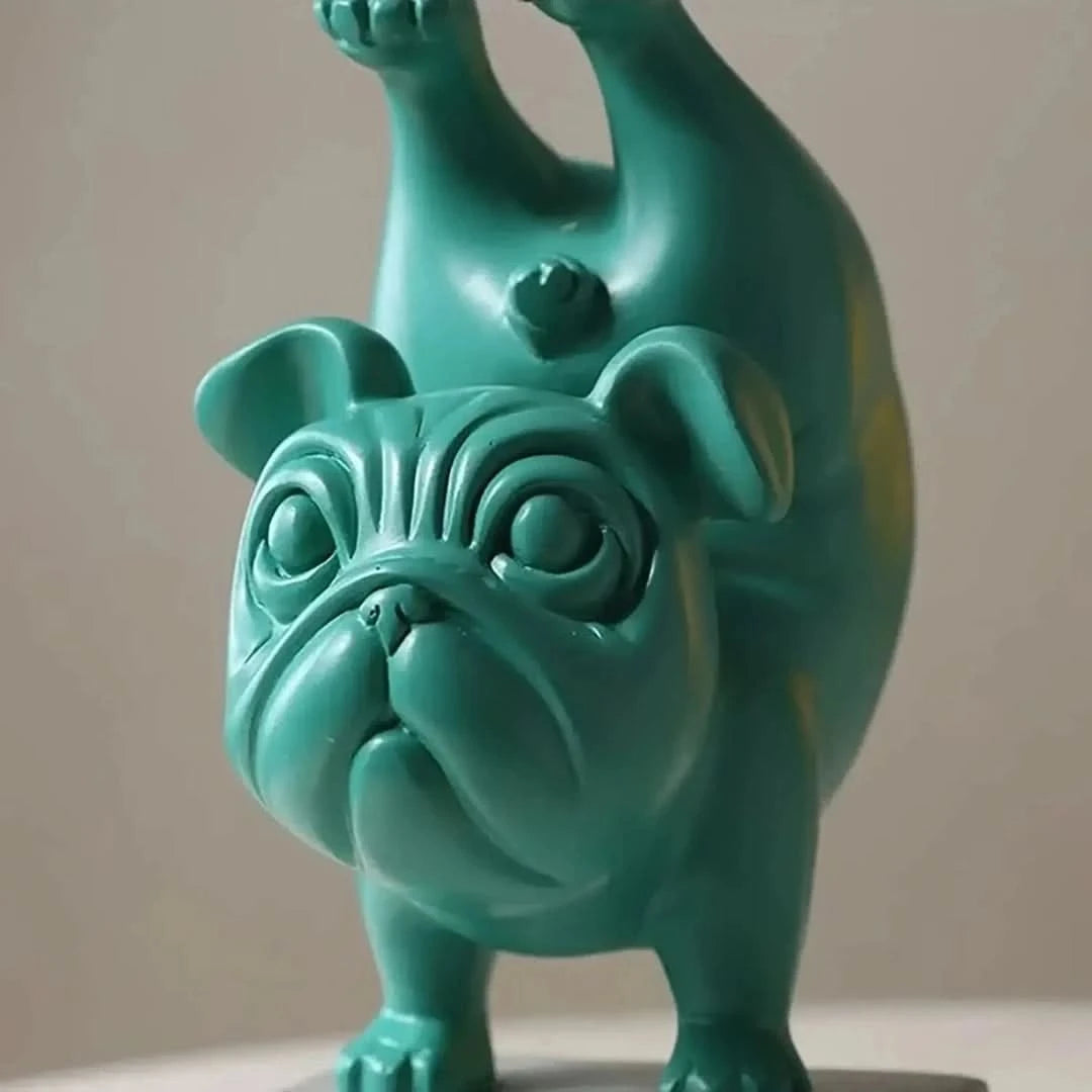 Bulldog de yoga-decor-VyFlair