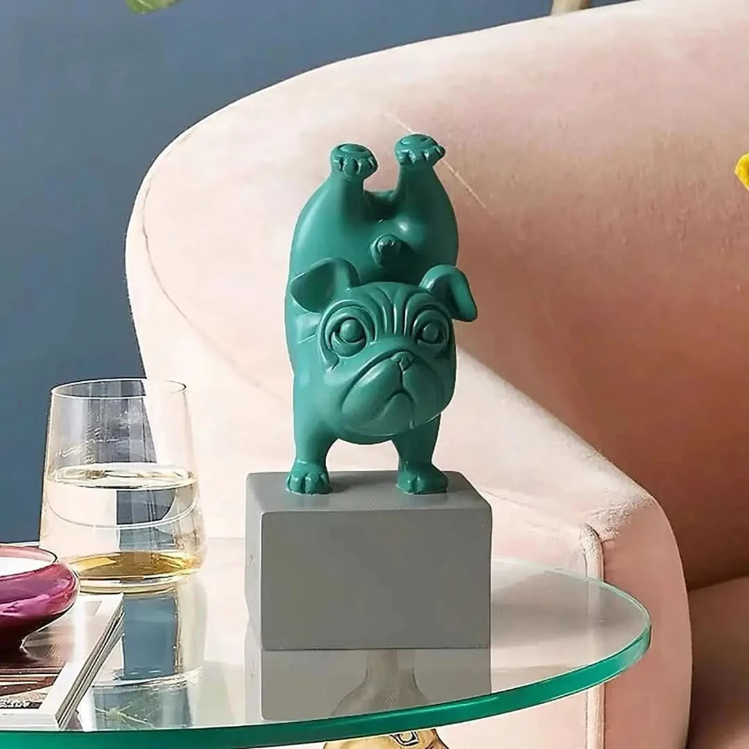 Bulldog de yoga-decor-VyFlair