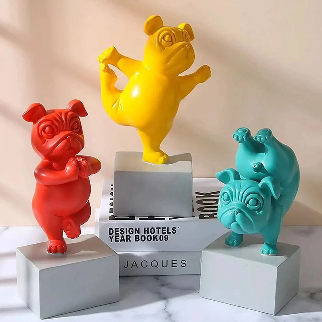 Bulldog de yoga-decor-VyFlair