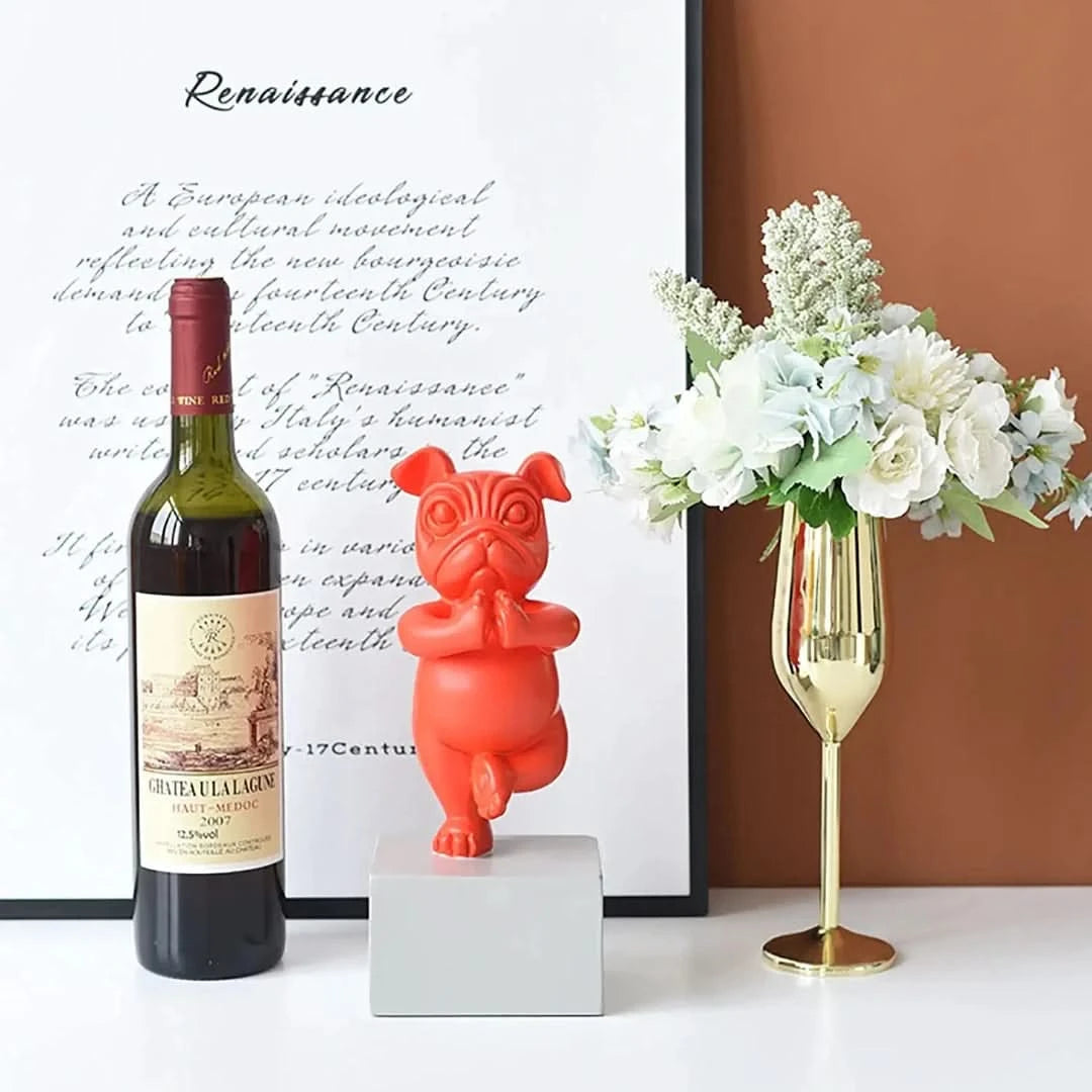 Bulldog de yoga-decor-VyFlair