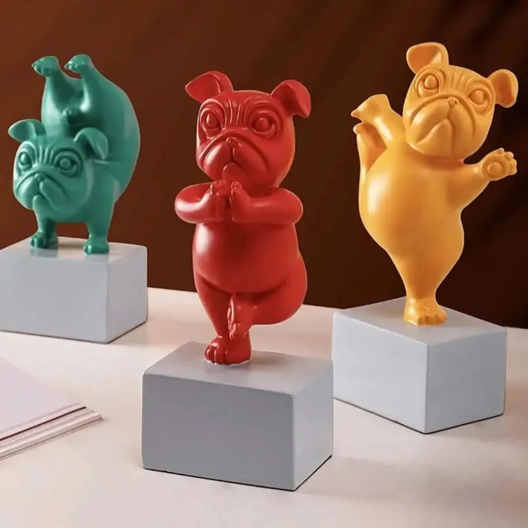 Bulldog de yoga-decor-VyFlair